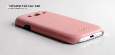 Чехол кожаный HOCO Back Cover для Samsung Galaxy SIII I9300 розовый