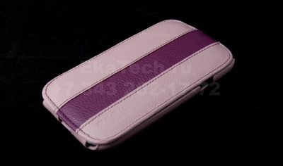 Чехол кожаный Melkco Jacka Type Limited для Samsung Galaxy SIII I9300 розовый-фиолетовый