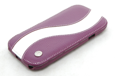 Чехол кожаный Melkco Jacka Type Special для Samsung Galaxy SIII I9300 фиолетовый-белый