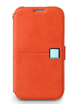 Чехол Zenus Masstige Color Point Diary для Samsung Galaxy Note 2 N7100 оранжевый