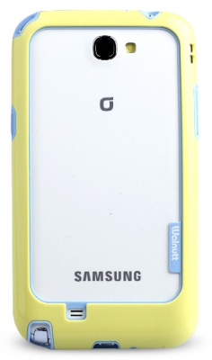 Чехол гелевый Zenus Bumper Solid Case для Samsung Galaxy Note 2 N7100 желтый-голубой
