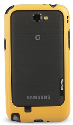 Чехол гелевый Zenus Bumper Solid Case для Samsung Galaxy Note 2 N7100 желтый-черный