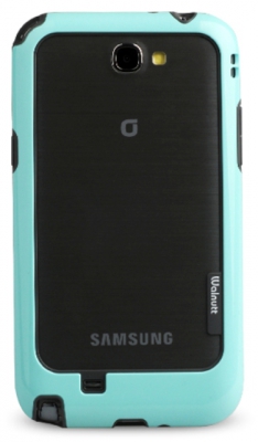 Чехол гелевый Zenus Bumper Solid Case для Samsung Galaxy Note 2 N7100 мятный-серый