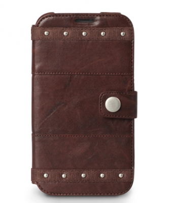 Чехол кожаный Zenus Prestige Bohemian M Diary для Samsung Galaxy Note 2 N7100 коричневый