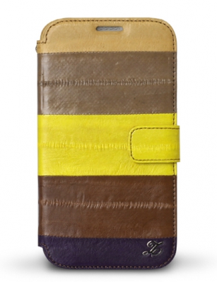 Чехол кожаный Zenus Prestige Eel Leather Diary для Samsung Galaxy Note 2 N7100 коричневая гамма
