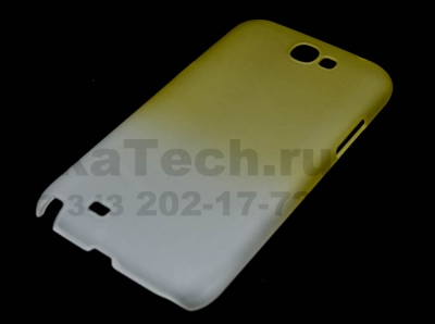 Чехол пластиковый JustinCase SoftTouch Gradient Type для Samsung Galaxy Note 2 N7100 желтый-белый