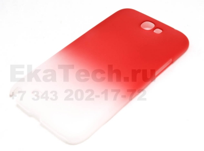 Чехол пластиковый JustinCase SoftTouch Gradient Type для Samsung Galaxy Note 2 N7100 красный-белый
