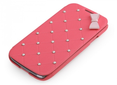 Чехол 8thdays Monroe Pearl Diary для Samsung Galaxy S4 i9500 ярко-розовый