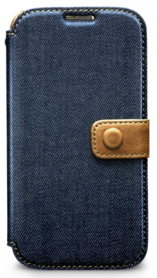 Чехол Zenus Denim Vintage Pocket Diary для Samsung Galaxy S4 i9500 темно-синий