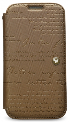 Чехол Zenus Masstige Lettering Diary для Samsung Galaxy S4 i9500 бронза