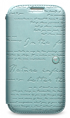 Чехол Zenus Masstige Lettering Diary для Samsung Galaxy S4 i9500 голубой