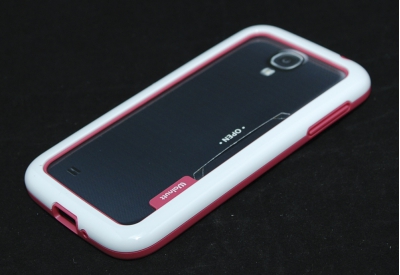 Чехол Zenus Wallnut Bumper для Samsung Galaxy S4 i9500 белый-розовый