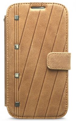 Чехол кожаный Zenus Prestige Neo Classic Diary для Samsung Galaxy S4 i9500 коричневый