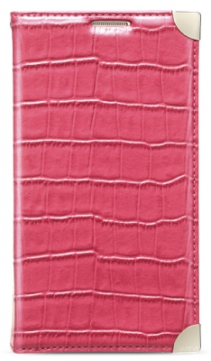 Чехол кожаный Zenus Prestige Square Croco Diary для Samsung Galaxy S4 i9500 розовый