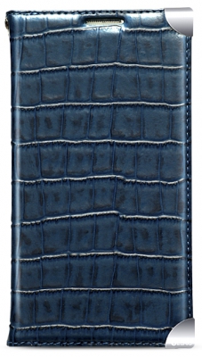 Чехол кожаный Zenus Prestige Square Croco Diary для Samsung Galaxy S4 i9500 темно-синий