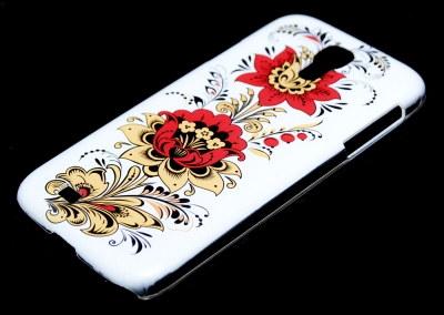 Чехол пластиковый для Samsung Galaxy S4 i9500 хохлома