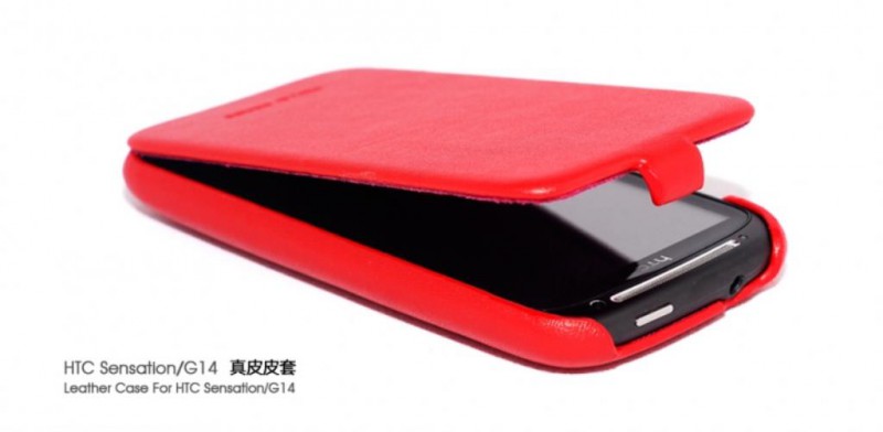 Чехол кожаный HOCO для HTC Sensation красный