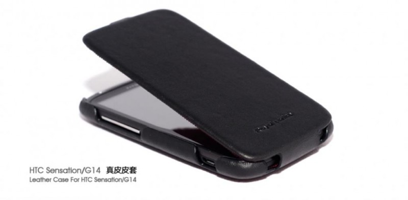 Чехол кожаный HOCO для HTC Sensation черный