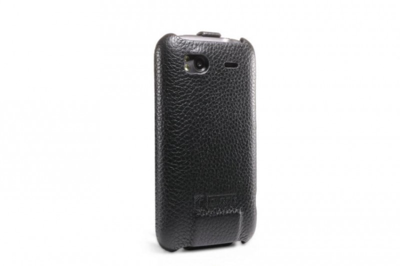 Чехол кожаный Icarer для HTC Sensation черный