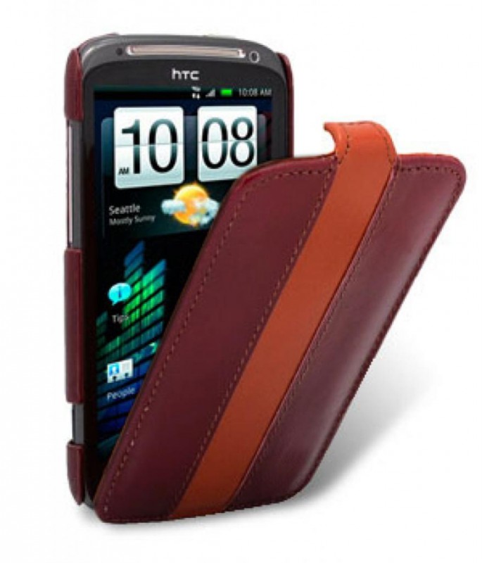 Чехол кожаный Melkco Jacka Type Limited для HTC Sensation Vintage красно-коричневый