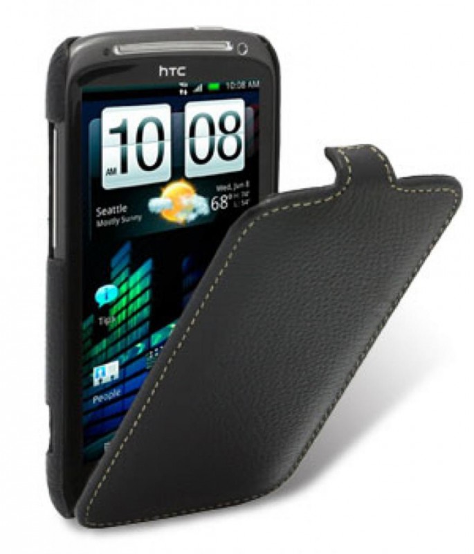 Чехол кожаный Melkco Jacka Type для HTC Sensation черный