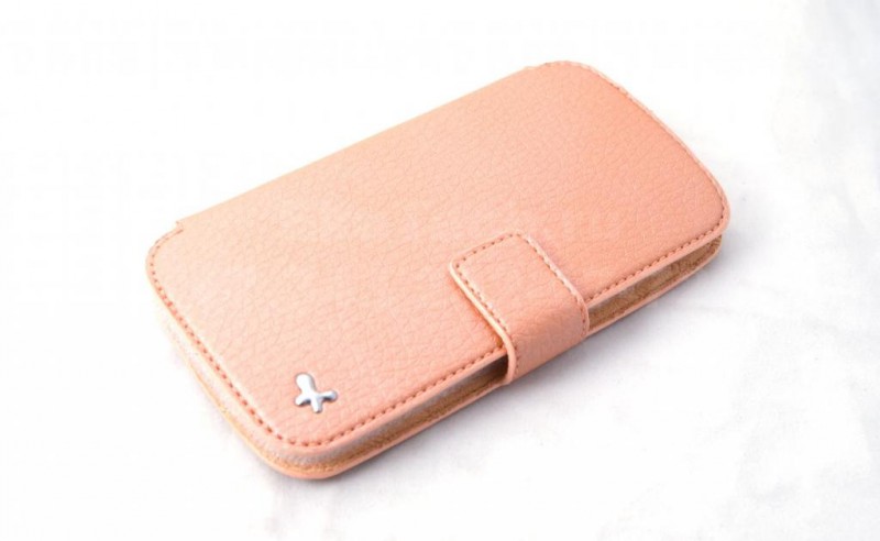 Чехол кожаный Zenus для HTC SENSATION жемчужно-оранжевый