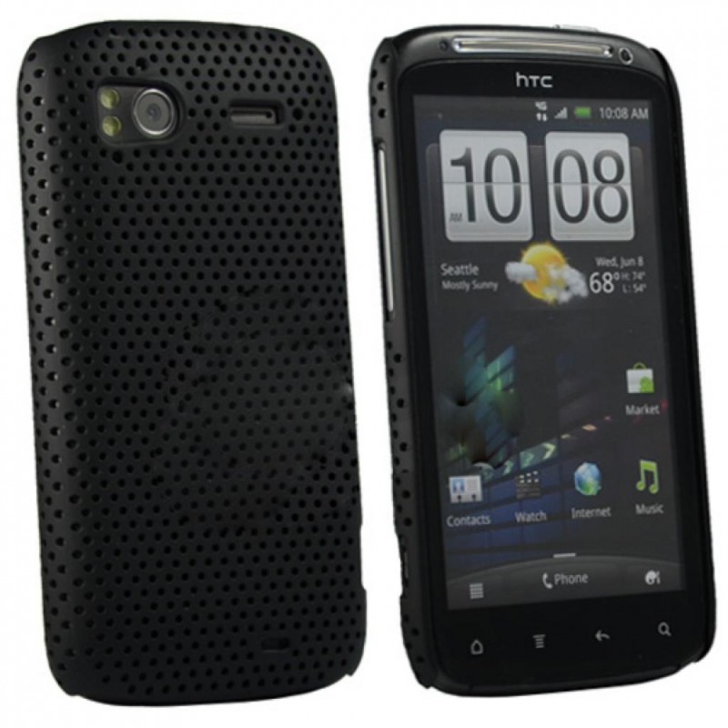 Чехол пластиковый перфорированный для HTC Sensation черный