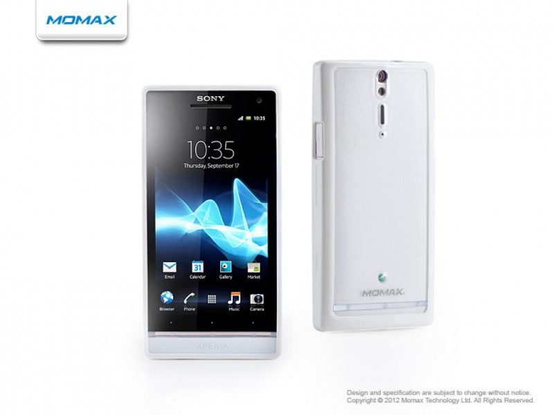 Чехол гелевый Momax iCase Pro для Sony Ericsson Xperia S LT26i белый