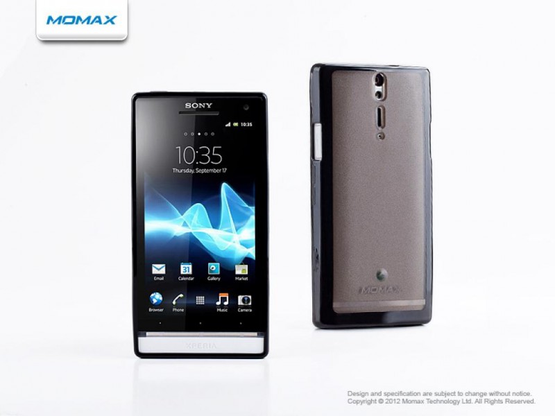 Чехол гелевый Momax iCase Pro для Sony Ericsson Xperia S LT26i черный