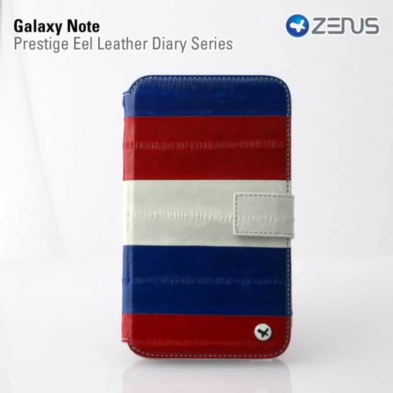 Чехол кожаный Zenus Prestige Eel Leather Diary для Samsung Galaxy Note N7000 красный