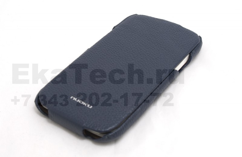 Чехол кожаный Nuoku ROYALI9300BLU для Samsung Galaxy SIII I9300 темно-синий