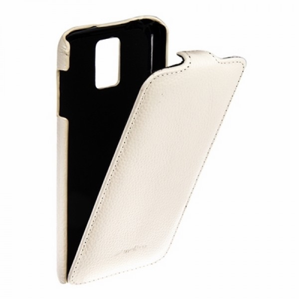 Чехол кожаный Melkco для Samsung Galaxy S5 белый